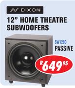 Dixon 12" Home Theatre Subwoofers SW1280 Passive