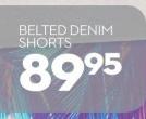 Belted Denim Shorts