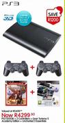 PS3 500GB+ 2 Controllers+ Gran Turismo 5 Academy Edition+ Uncharted 3 Essentials