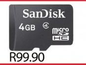Sandisk 4GB MicroSD HC