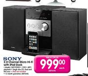 Sony 2.0 Channel Micro Hi-Fi With iPod Dock