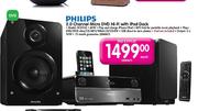 Philips 2.0 Channel Micro DVD Hi-Fi With iPod Dock