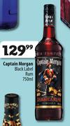 Captain Morgan Black Label Rum-750ml