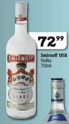 Smirnoff 1818 Vodka-750ml