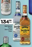 Jose Cuervo Tequila Silver or Gold-750ml Each