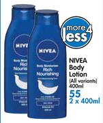 Nivea Body Lotion (All Variants)-2 x 400ml