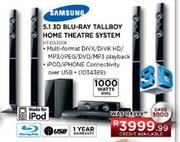Samsung 5.1 3D Blu-Ray Tall Boy Home Theatre System (HT-D5350K)