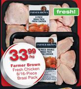 Farmer Brown Fresh Chicken 8/16-Piece Braai Pack-Per Kg