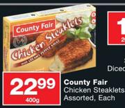 Country Fair Chicken Steaklets Assorted