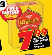Cartwrights outlet curry powder