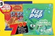 Oros/Fizz Pop Lollipops-10's Per Pack