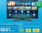 Samsung 32" Smart TV+Broadband-On Telkon Simple+ Smart TV Bundle