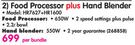 Philips Food Processor Plus Hand Blender HR7627+HR1600