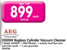 AEG 2000W Bagless Cylinder Vacuum Cleaner AO4009