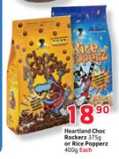 Heartland Choc Rockerz 375g Or Rice Popperz 400g- Each