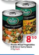 Rhodes-Mixed Vegetables In Brine Or Curry Sauce-410g Each