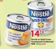 Nestle Or Gold Cross-Sweetened Condensed Milk-385g Each