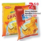 Mewo Instant Noodles-60/100gm Each