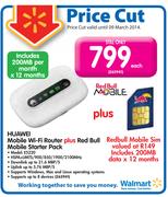 Huawei Mobile Wi-Fi Router Plus Red Bull Mobile Starter Pack E5220