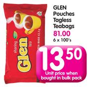 Glen Pouches Tagless Teabags-6x100's