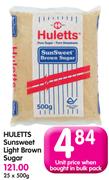 Huletts Sunsweet Light Brown Sugar-25x500g