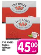 Five Roses Tagless Teabags-200's Each