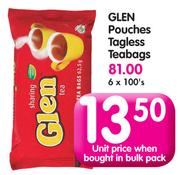 Glen Pouches Tagless Teabags-6x100's