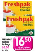 Freshpak Tagless Teabags-4x80's