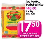 Taj Mahal Parboiled Rice-8x2kg