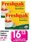 Freshpak Tagless Teabags-4x80's