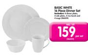 Basic White 16 Piece Dinner Set-Per Set