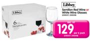 Libbey Semillon Red Wine Or White Wine Glasses-Per 6 Pack