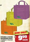 House & Home Shopping Bag-Each