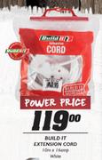 Build It White Extension Cord-10mx16amp