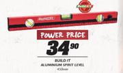 Build It Aluminium Spirit Level 450MM
