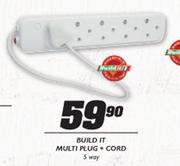 Build It Multi Plug + Cord 5 way