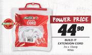 Build It Extension Cord White-3m x 10amp