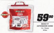 Build It Extension Cord 5m 10amp White