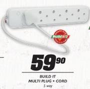 Build It Multi Plug Cord 5 Way