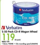 Verbatim 50 Pack CD-R Wagon Wheel-50 Pack