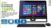 Acer 23" Ci3 All-In-One Touch Desktop PC