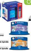 Verbatim 100 Pack CD-R With Free Sleeves-Per Pack