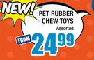 Pet Rubber Chew Toys Assorted