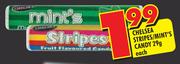 Chelsea Stripes/Mint's Candy-29gm Each