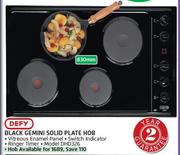 Defy Black Gemini Solid Plate Hob-830mm