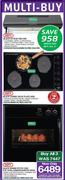 Defy Black Extractor Fan/Gemini Solid Plate Hob/Undercounter Oven