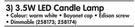 Duracell 3.5W LED Candle Lamp