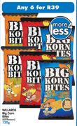 Willards Big Corn Bites(All Flavours)-6x120g
