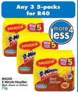 Maggi 2 Minute Noodles (Beef, Cheese Or Chicken)-3x5x73g Pack
