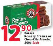 Bakers Romany Creams Or choc Kits-200g